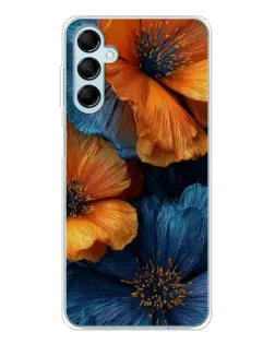 Чехол для Samsung Galaxy M16 с картинкой «Яркая сине-оранжевая флора» Чехол для Samsung Galaxy M16 с картинкой «Яркая сине-оранжевая флора»