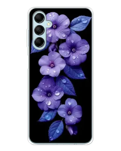 Чехол для Samsung Galaxy M16 с картинкой «Фиолетовые цветы с росою»
