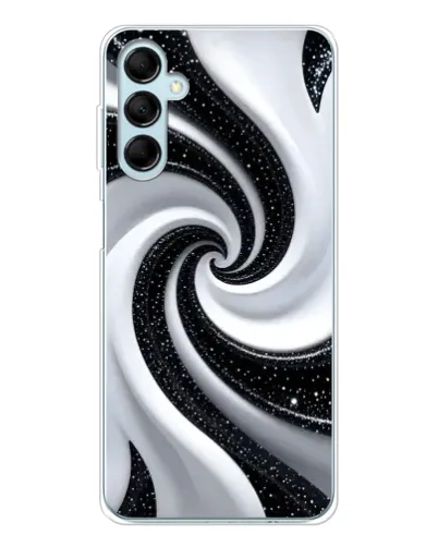 Чехол для Samsung Galaxy M16 с картинкой «Черно-белая спираль»
