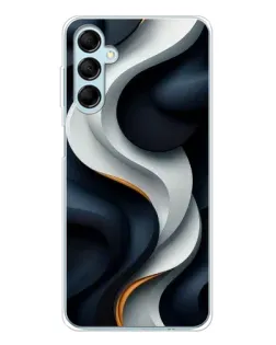 Чехол для Samsung Galaxy M16 с картинкой «Объемные черно-белые ленты» Чехол для Samsung Galaxy M16 с картинкой «Объемные черно-белые ленты»