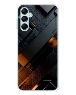 Чехол для Samsung Galaxy M16 с картинкой «Черные геометрические блоки»