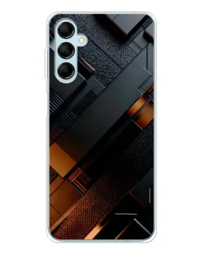 Чехол для Samsung Galaxy M16 с картинкой «Черные геометрические блоки»