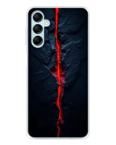 Чехол для Samsung Galaxy M16 с картинкой «Kрасная лавовая трещина»