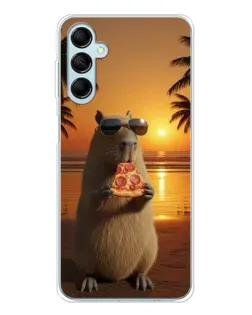 Чохол для Samsung Galaxy M16 з картинкою «Капібара з піцою» Чохол для Samsung Galaxy M16 з картинкою «Капібара з піцою»