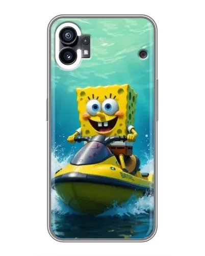 Чехол для Samsung Galaxy M17e с картинкой «Спанч Боб на гидроцикле» Чехол для Samsung Galaxy M17e с картинкой «Спанч Боб на гидроцикле»