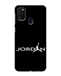 Чехол для Samsung Galaxy M21 с картинкой «Jordan White Logo»