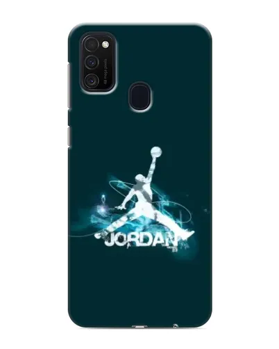 Чехол для Samsung Galaxy M21 с картинкой «Jordan Blue Fire»