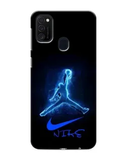 Чехол для Samsung Galaxy M21 с картинкой «Jordan Neon Blue»