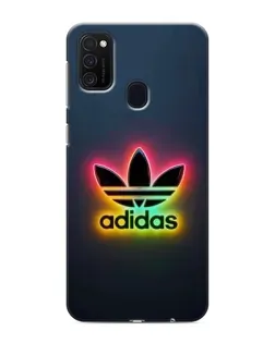 Чехол для Samsung Galaxy M21 с картинкой «Неоновый Adidas»