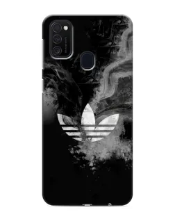 Чехол для Samsung Galaxy M21 с картинкой «Абстрактный дым Adidas»