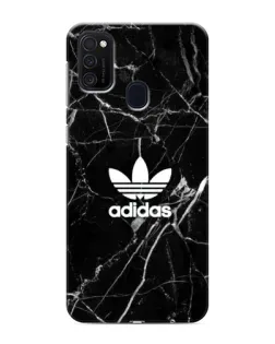Чехол для Samsung Galaxy M21 с картинкой «Белый мрамор Adidas»