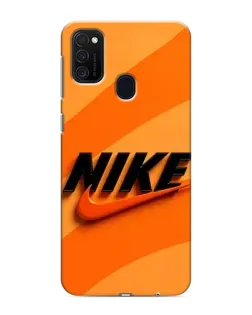 Чехол для Samsung Galaxy M21 с картинкой «Оранжевый драйв Nike»