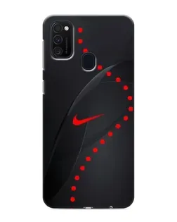 Чехол для Samsung Galaxy M21 с картинкой «Абстрактный дизайн Nike»