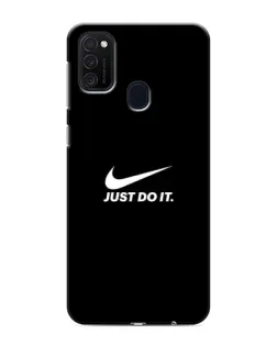Чехол для Samsung Galaxy M21 с картинкой «Минимализм от Nike»