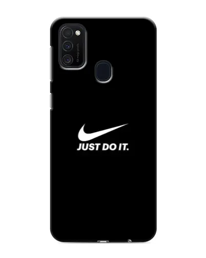 Чехол для Samsung Galaxy M21 с картинкой «Минимализм от Nike»