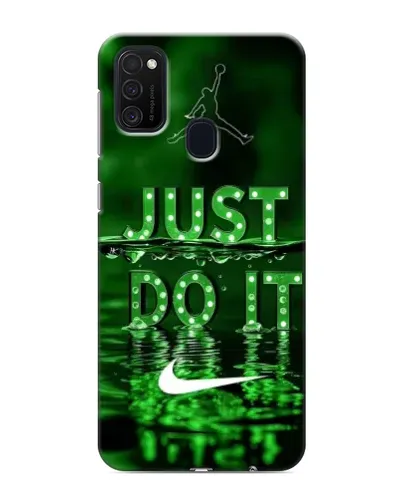 Чехол для Samsung Galaxy M21 с картинкой «Зеленый неоновый Nike»