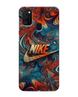Чехол для Samsung Galaxy M21 с картинкой «Nike в абстракции»