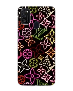 Чехол для Samsung Galaxy M21 с картинкой «Неоновый микс Nike»