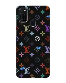 Чехол для Samsung Galaxy M21 с картинкой «Цветная монограмма LV»