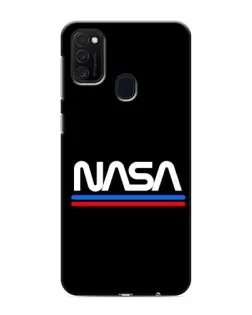 Чехол для Samsung Galaxy M21 с картинкой «NASA — классика Red Blue»