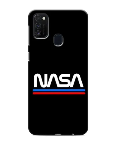 Чехол для Samsung Galaxy M21 с картинкой «NASA — классика Red Blue»