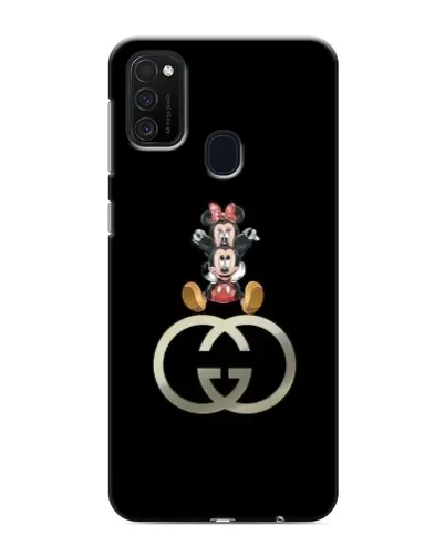 Чехол для Samsung Galaxy M21 с картинкой «Минни Маус на лого»