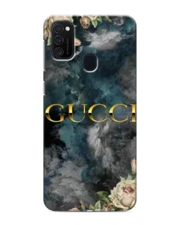 Чехол для Samsung Galaxy M21 с картинкой «Абстрактные цветы Gucci»