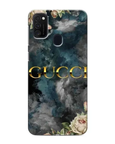 Чехол для Samsung Galaxy M21 с картинкой «Абстрактные цветы Gucci»
