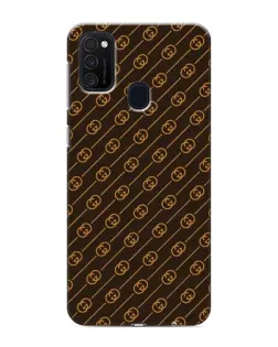 Чехол для Samsung Galaxy M21 с картинкой «Gucci — золотые диагонали»