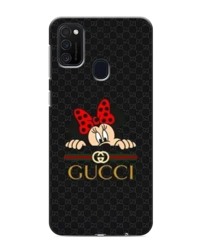 Чехол для Samsung Galaxy M21 с картинкой «Минни Маус Gucci — черный»