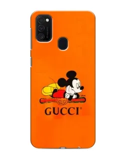 Чохол для Samsung Galaxy M21 з картинкою «Міккі Маус Gucci — помаранч»