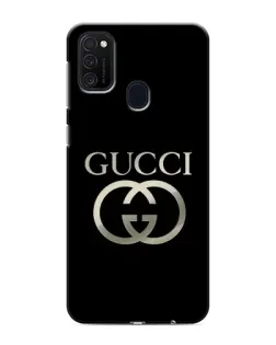 Чохол для Samsung Galaxy M21 з картинкою «Gucci — золото на чорному»