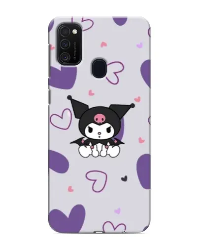 Чехол для Samsung Galaxy M21 с картинкой «Kuromi и лавандовые сердца»