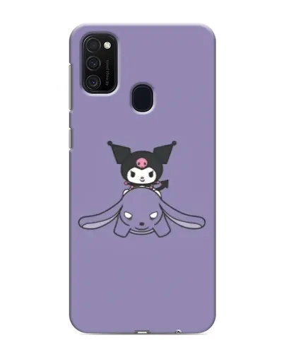 Чехол для Samsung Galaxy M21 с картинкой «Kuromi на лиловом фоне»