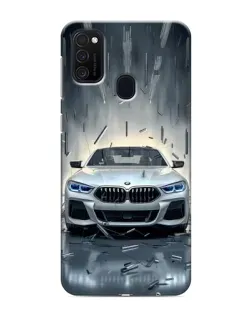 Чехол для Samsung Galaxy M21 с картинкой «BMW в свете фар»