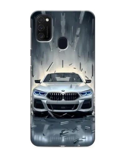 Чехол для Samsung Galaxy M21 с картинкой «BMW в свете фар»