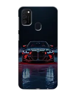 Чехол для Samsung Galaxy M21 с картинкой «BMW на мокрой дороге»