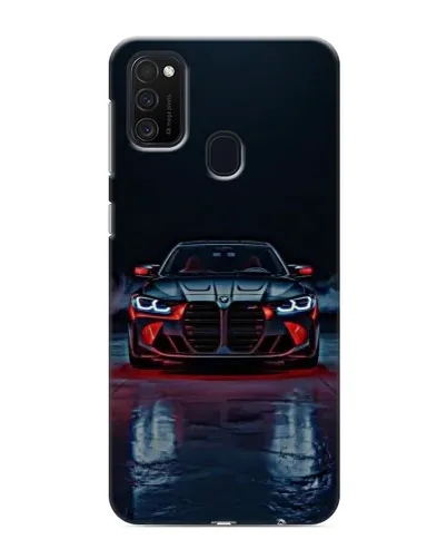 Чехол для Samsung Galaxy M21 с картинкой «BMW на мокрой дороге»