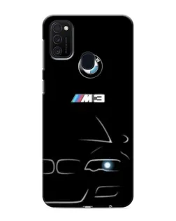 Чехол для Samsung Galaxy M21 с картинкой «Минималистичный принт BMW M3»