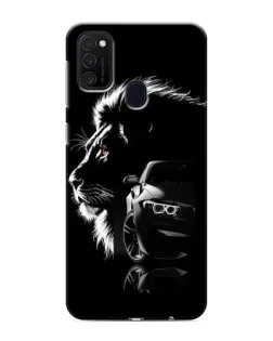 Чехол для Samsung Galaxy M21 с картинкой «BMW и лев»