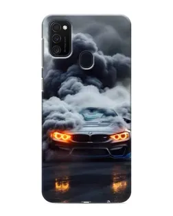 Чехол для Samsung Galaxy M21 с картинкой «BMW в дыму»