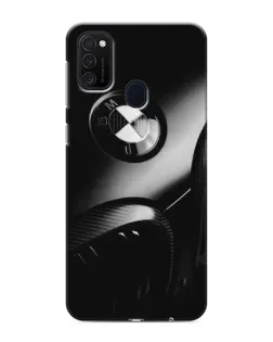 Чехол для Samsung Galaxy M21 с картинкой «Эмблема BMW — макро»