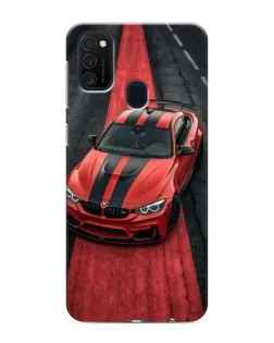Чехол для Samsung Galaxy M21 с картинкой «BMW на красной дорожке»