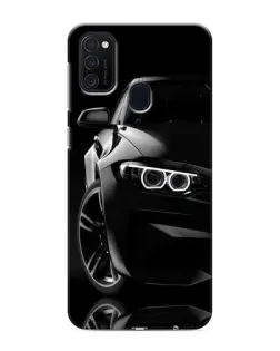Чохол для Samsung Galaxy M21 з картинкою «Чорна BMW — профіль»