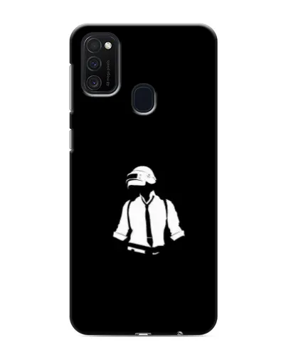 Чехол для Samsung Galaxy M21 с картинкой «PUBG — белый шлем»