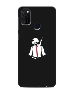 Чехол для Samsung Galaxy M21 с картинкой «PUBG — силуэт воина»