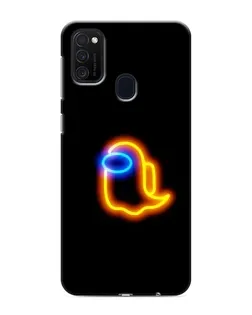 Чехол для Samsung Galaxy M21 с картинкой «Among Us неоновое сияние»