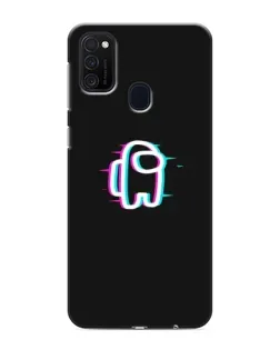 Чехол для Samsung Galaxy M21 с картинкой «Among Us неон»