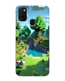 Чехол для Samsung Galaxy M21 с картинкой «Minecraft летний день»
