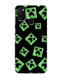 Чехол для Samsung Galaxy M21 с картинкой «Паттерн с криперами»